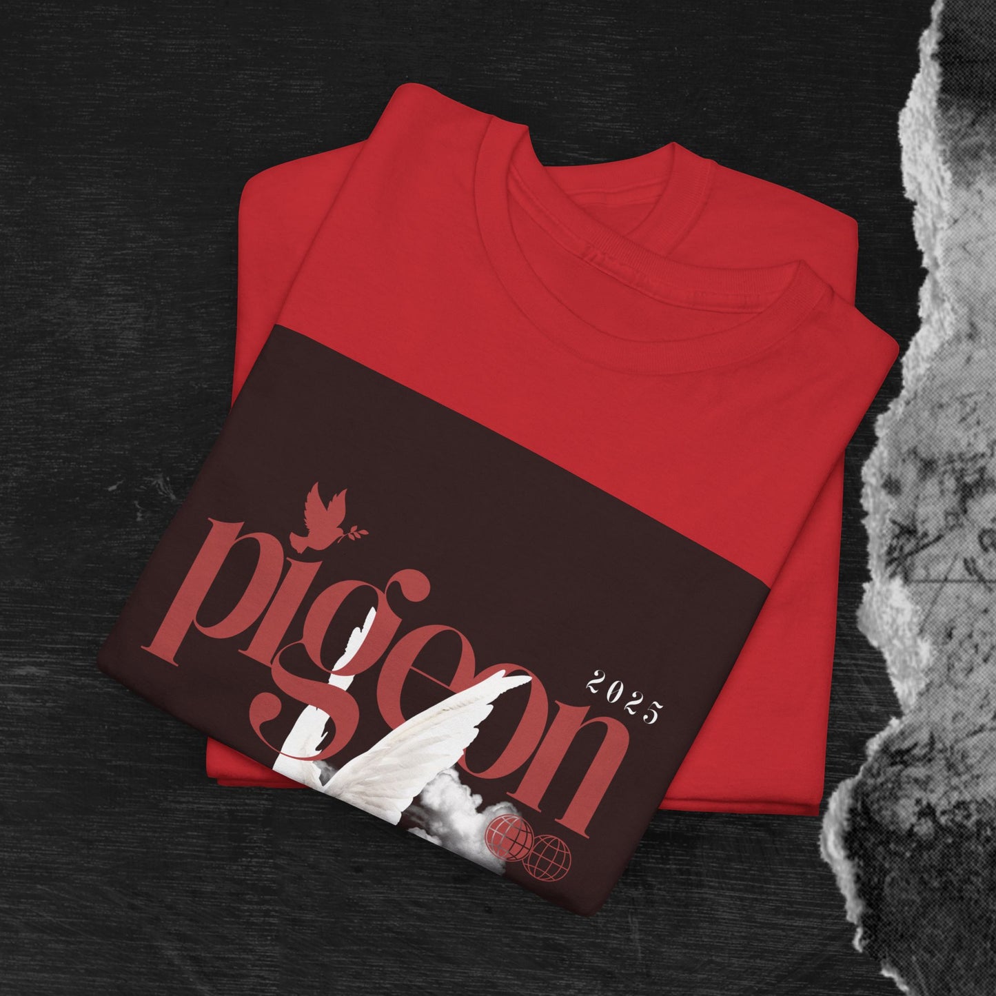 Artistic Unisex Heavy Cotton Tee - Pigeon & The Art Design 2025