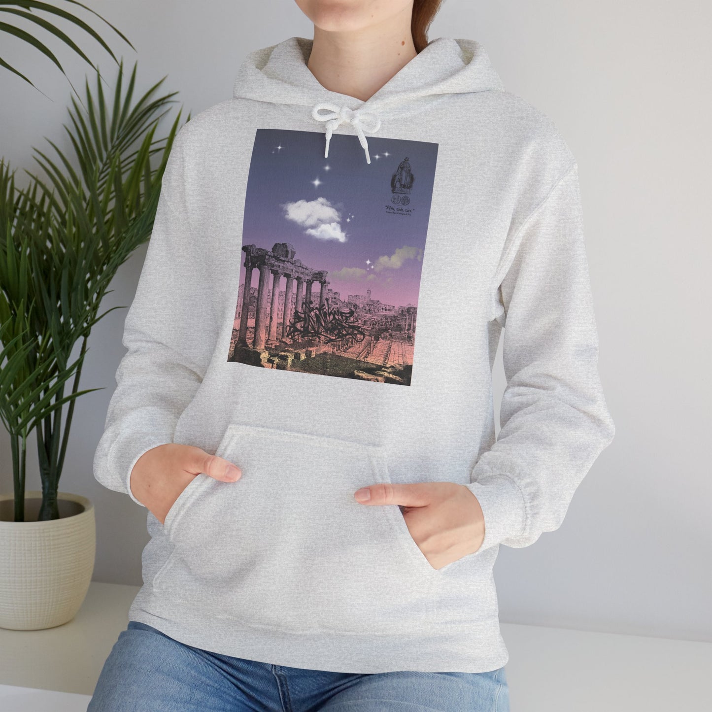 Hooded Sweatshirt - Sunshine of Rome with Dream of Conquer Design