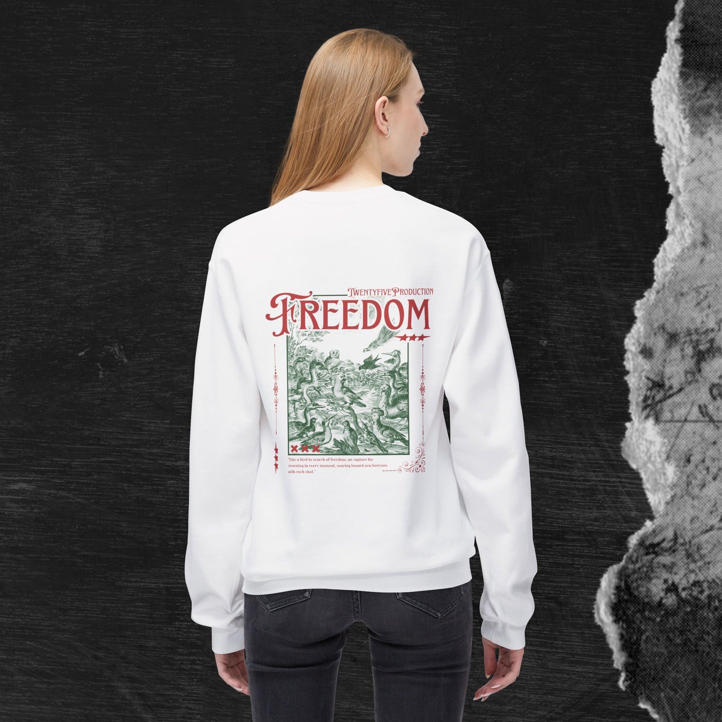 Unisex Freedom Crewneck Sweatshirt - Softstyle Fleece, Perfect for Everyday Wear