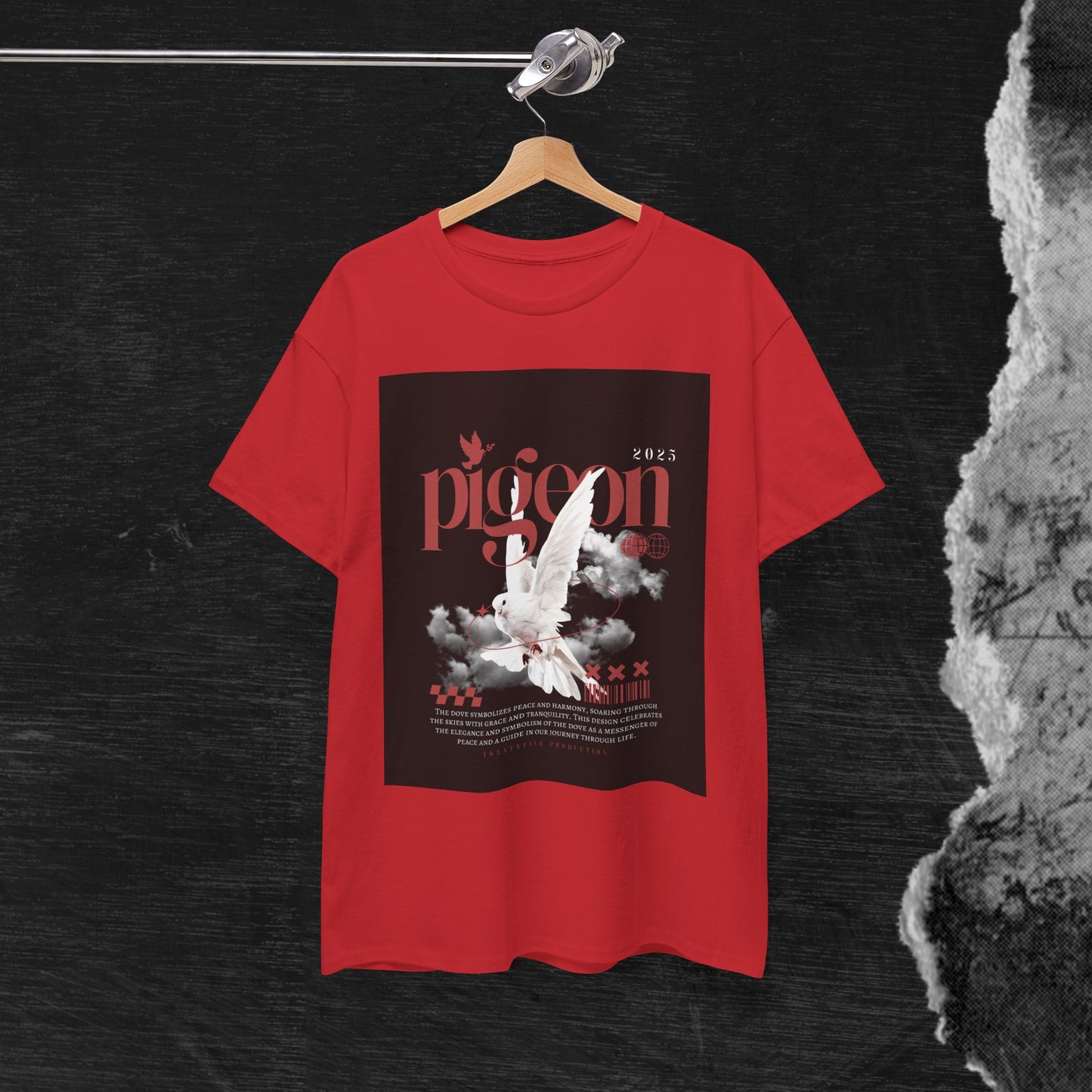 Artistic Unisex Heavy Cotton Tee - Pigeon & The Art Design 2025