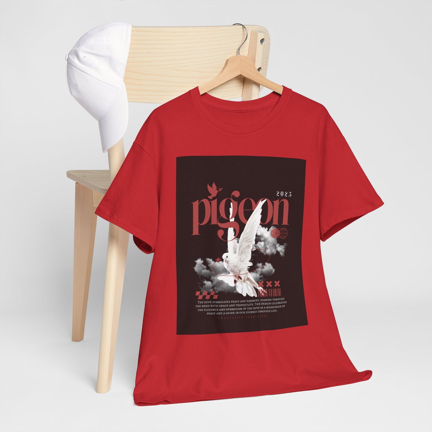 Artistic Unisex Heavy Cotton Tee - Pigeon & The Art Design 2025