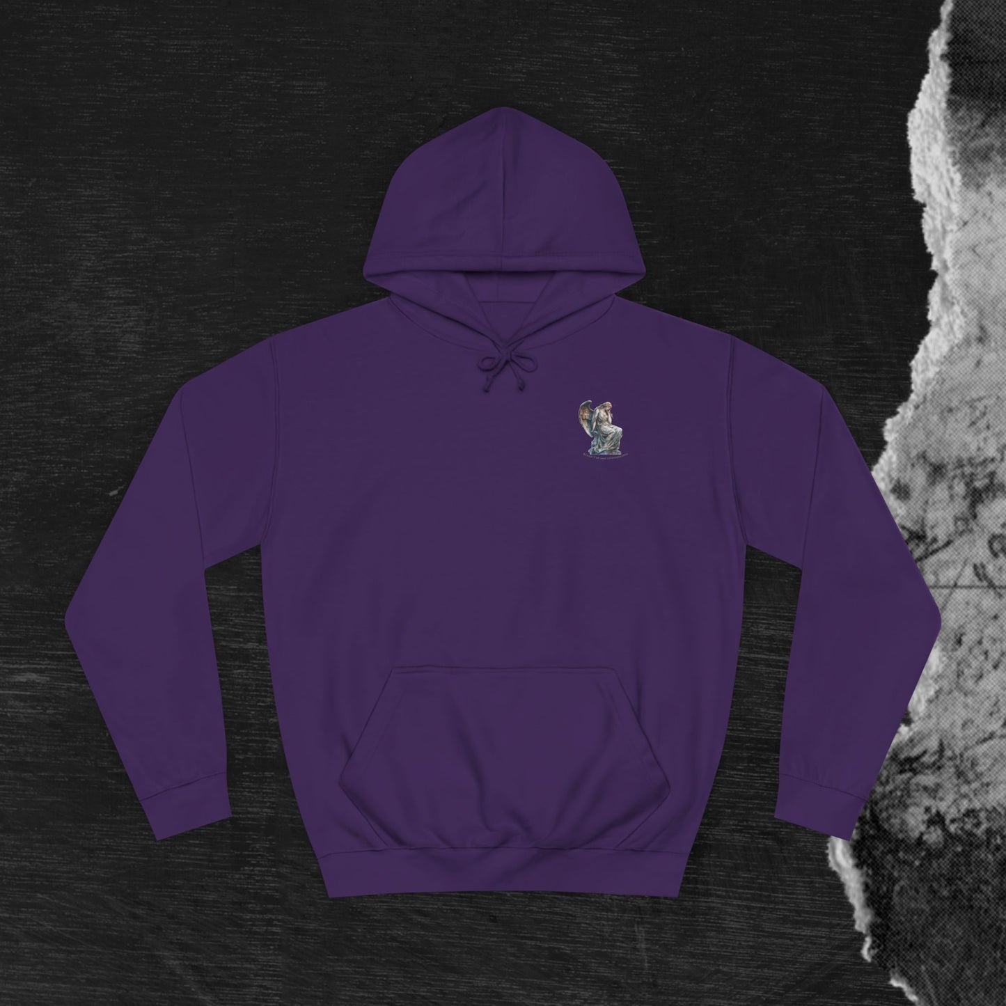 Fallen Angel College Hoodie - Vintage Art Design