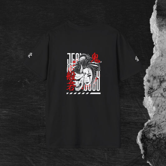 Unisex Softstyle T-Shirt with Japanese Art Design - Perfect for Anime Fans