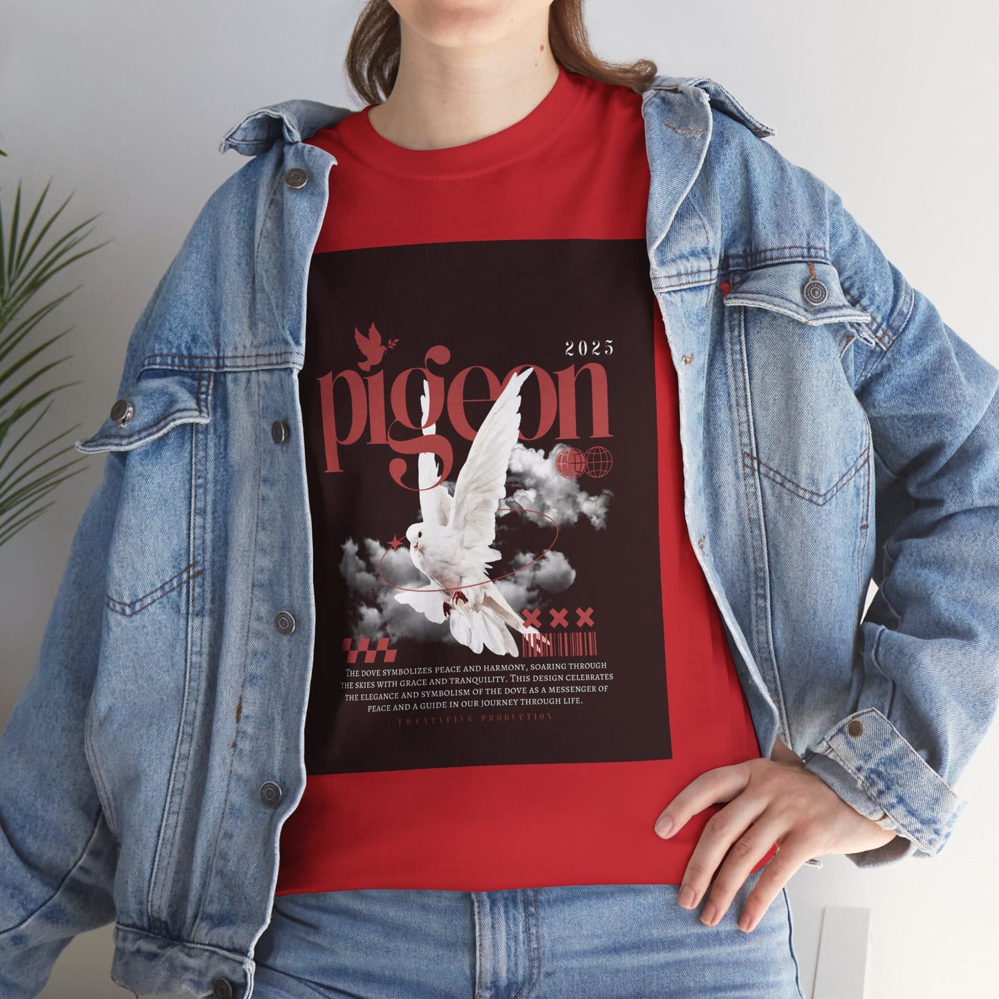 Artistic Unisex Heavy Cotton Tee - Pigeon & The Art Design 2025