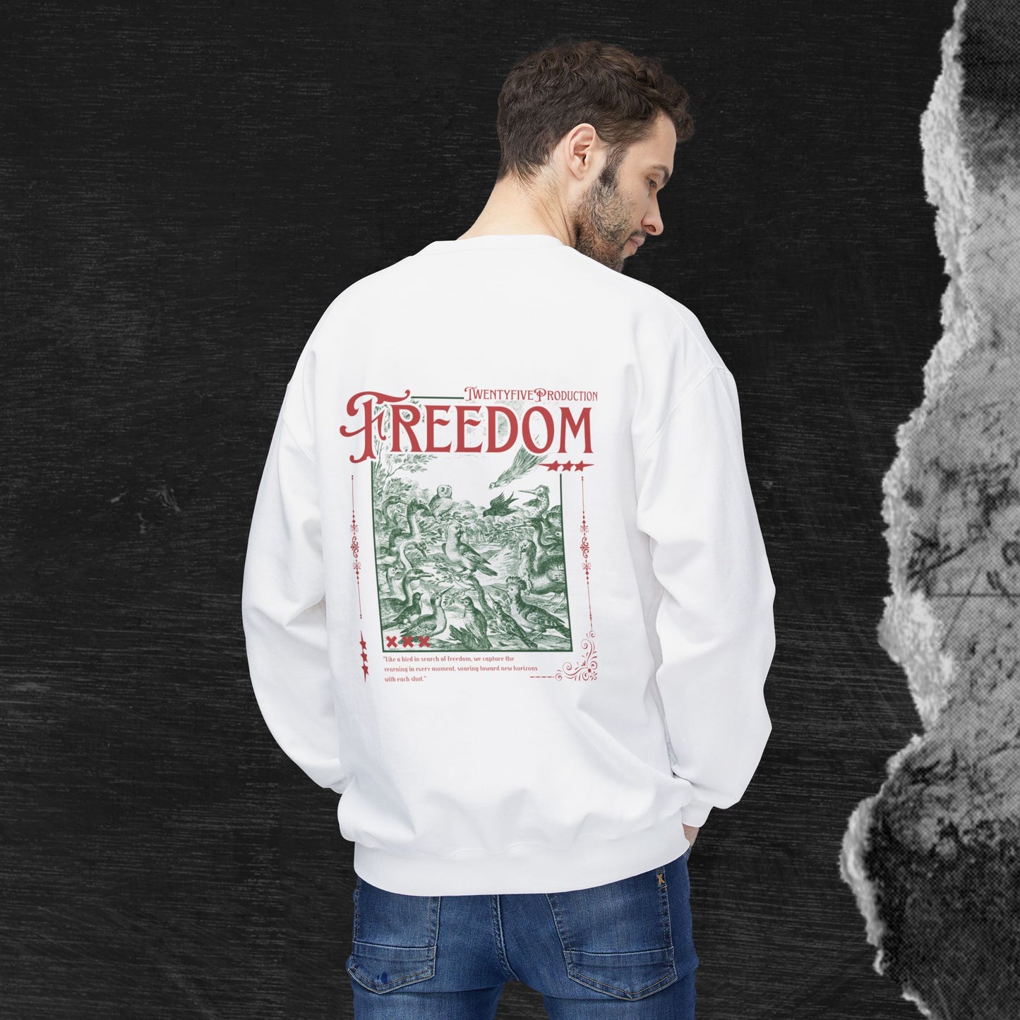 Unisex Freedom Crewneck Sweatshirt - Softstyle Fleece, Perfect for Everyday Wear