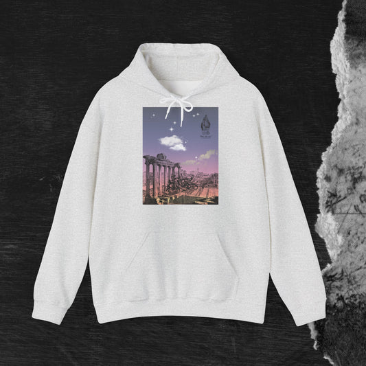 Hooded Sweatshirt - Sunshine of Rome with Dream of Conquer Design