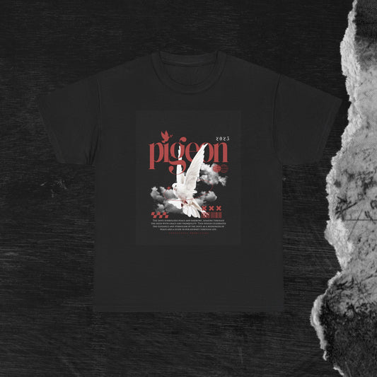 Artistic Unisex Heavy Cotton Tee - Pigeon & The Art Design 2025