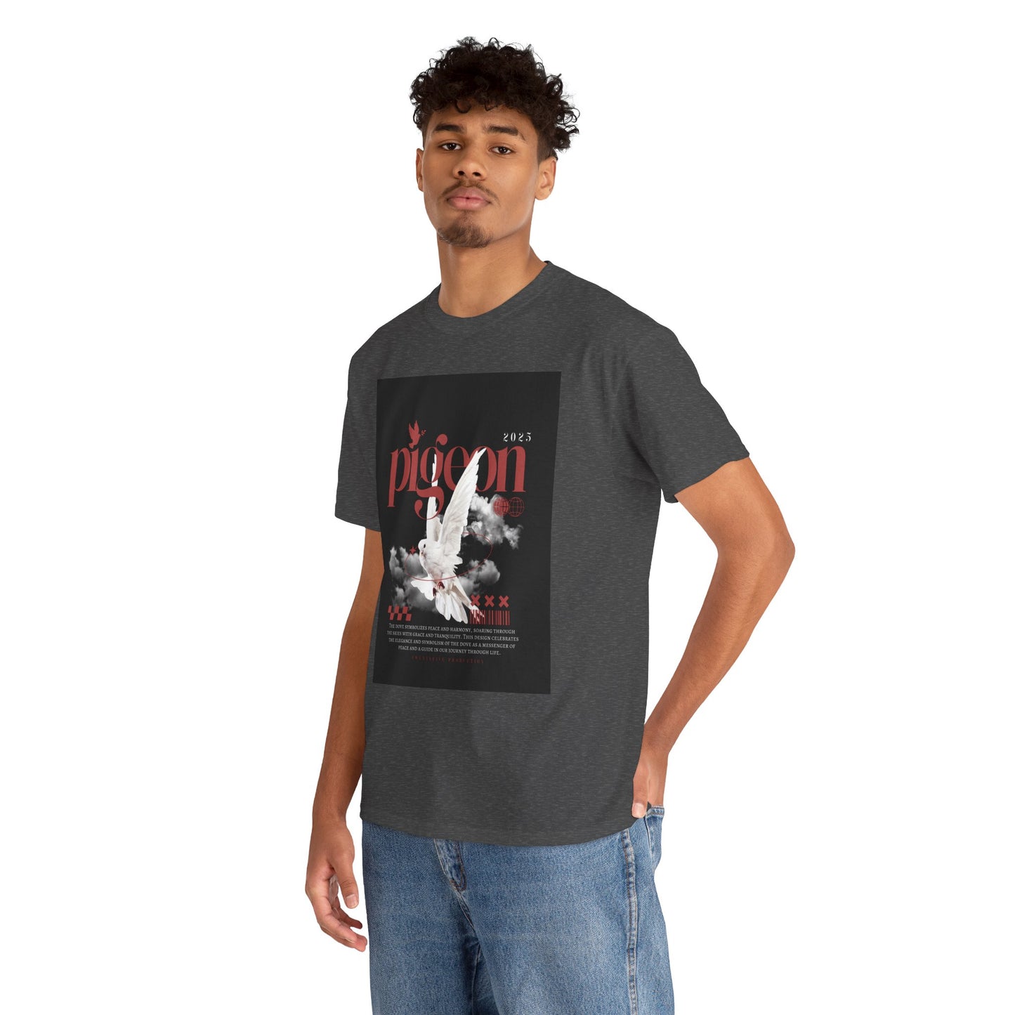 Artistic Unisex Heavy Cotton Tee - Pigeon & The Art Design 2025