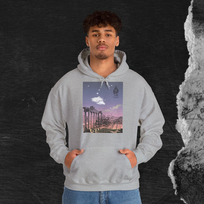 Hooded Sweatshirt - Sunshine of Rome with Dream of Conquer Design