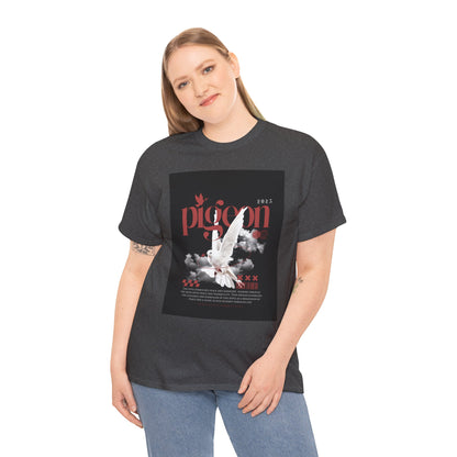 Artistic Unisex Heavy Cotton Tee - Pigeon & The Art Design 2025