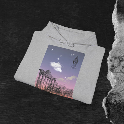 Hooded Sweatshirt - Sunshine of Rome with Dream of Conquer Design
