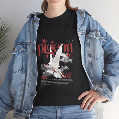 Artistic Unisex Heavy Cotton Tee - Pigeon & The Art Design 2025