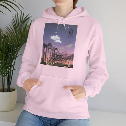 Hooded Sweatshirt - Sunshine of Rome with Dream of Conquer Design