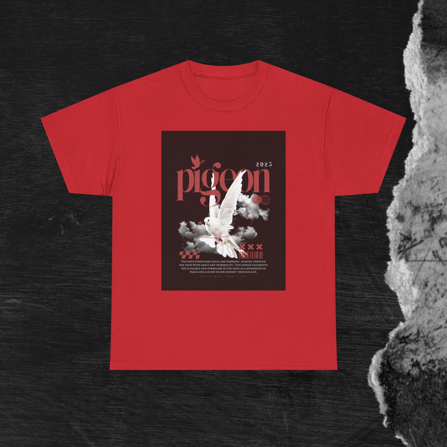 Artistic Unisex Heavy Cotton Tee - Pigeon & The Art Design 2025