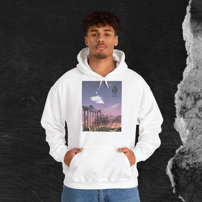 Hooded Sweatshirt - Sunshine of Rome with Dream of Conquer Design