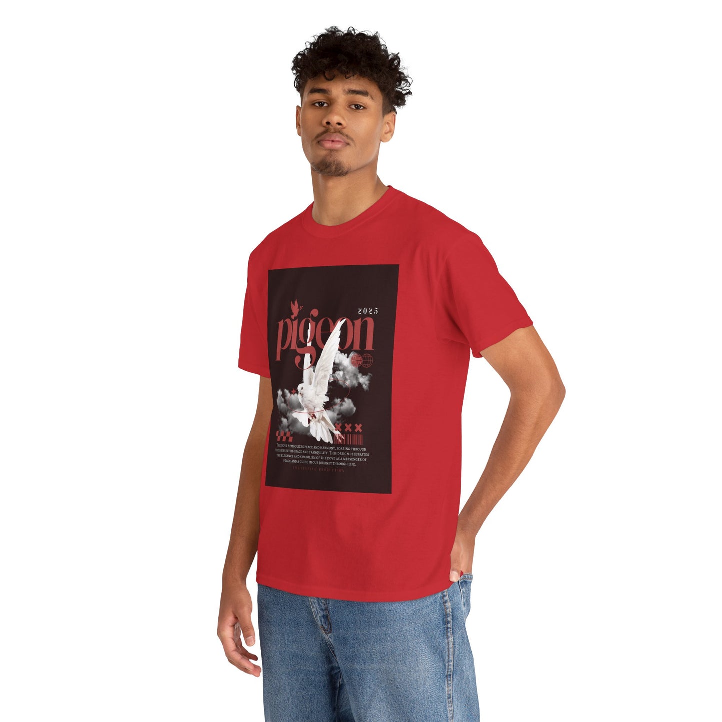 Artistic Unisex Heavy Cotton Tee - Pigeon & The Art Design 2025