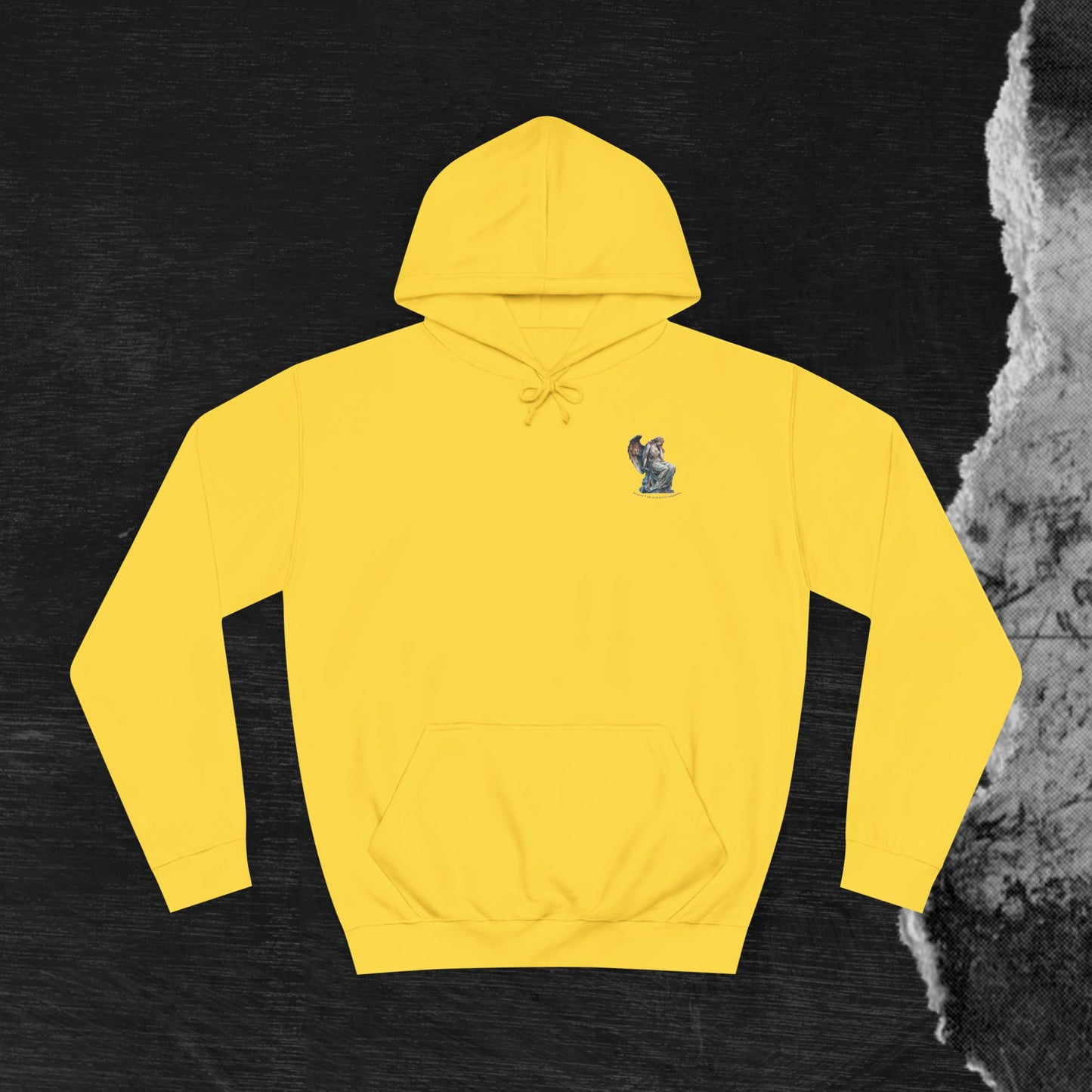 Fallen Angel College Hoodie - Vintage Art Design
