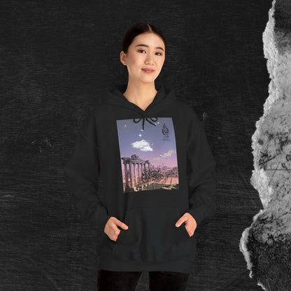 Hooded Sweatshirt - Sunshine of Rome with Dream of Conquer Design