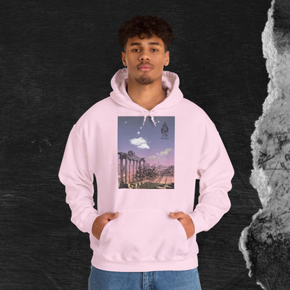 Hooded Sweatshirt - Sunshine of Rome with Dream of Conquer Design