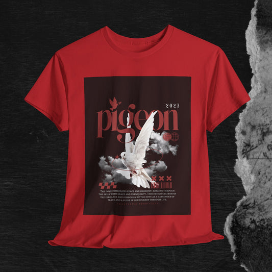 Artistic Unisex Heavy Cotton Tee - Pigeon & The Art Design 2025