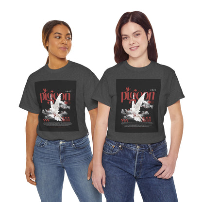 Artistic Unisex Heavy Cotton Tee - Pigeon & The Art Design 2025
