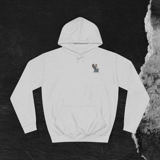 Fallen Angel College Hoodie - Vintage Art Design
