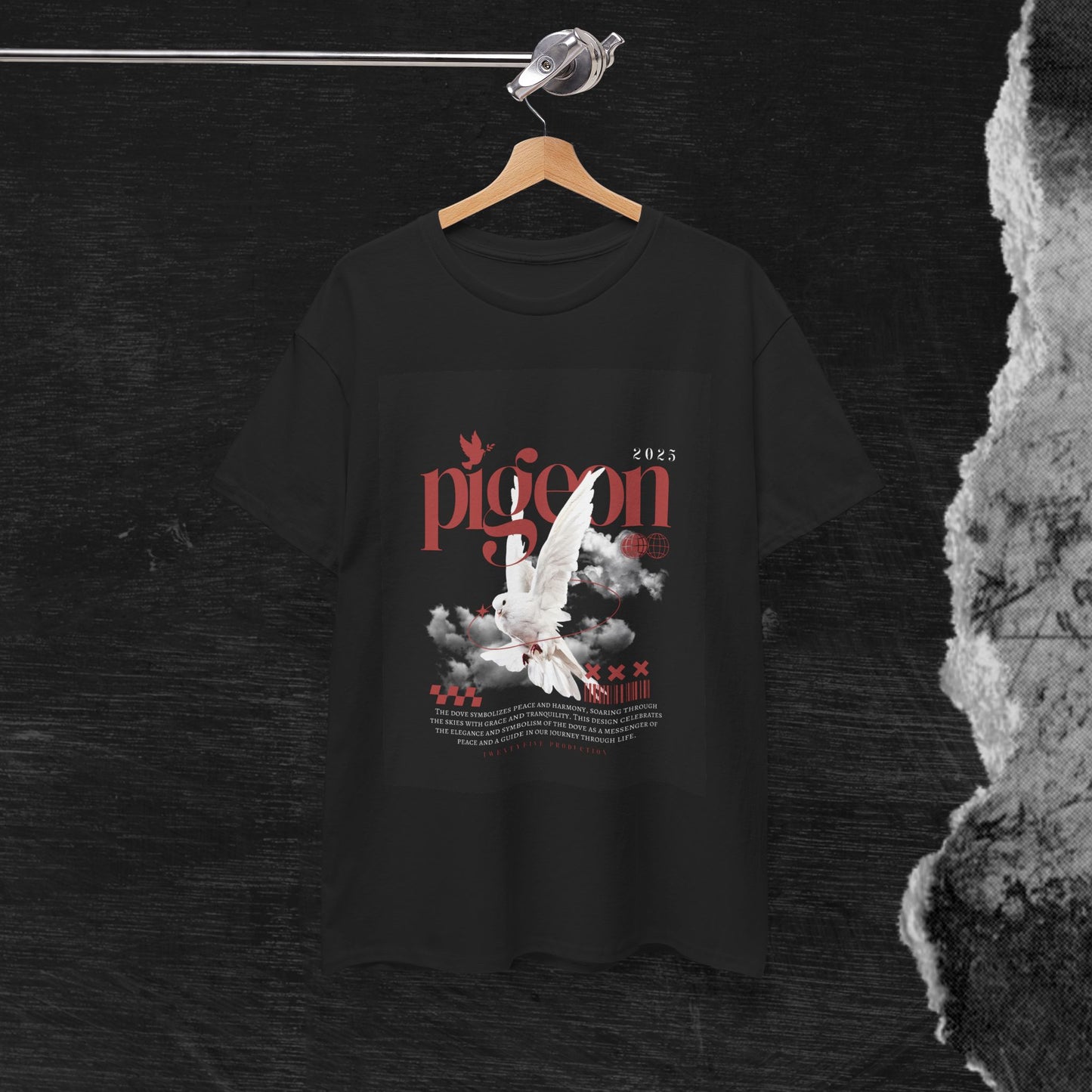 Artistic Unisex Heavy Cotton Tee - Pigeon & The Art Design 2025